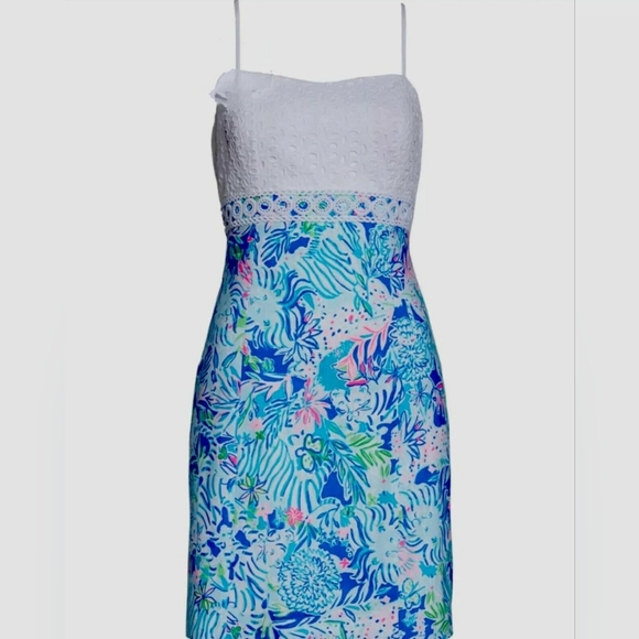 Lilly Pulitzer Dresses & Skirts - Lilly Pulitzer Liz Dress Coastal Blue Lion Around Size 4 Sundress